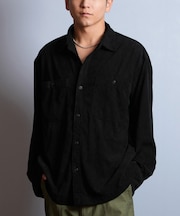 【限定】DEAR LAUREL(ディアローレル)長袖シャツ コーデュロイ 無地 シンプル CORDUROY SHIRT D25F-2602/メンズ ムラサキスポーツ限定
