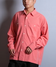 【限定】DEAR LAUREL(ディアローレル)長袖シャツ コーデュロイ 無地 シンプル CORDUROY SHIRT D25F-2602/メンズ ムラサキスポーツ限定