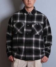 【限定】DEAR LAUREL(ディアローレル)長袖シャツ チェック ネルシャツ FLANNEL SHIRT D25F-2603/メンズ ムラサキスポーツ限定