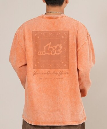 【限定】lost 長袖 Tシャツ ロンT メンズ バックプリント ペイズリー柄 SPACER LS TEE L25F-2202 ロスト/メンズ ムラサキスポーツ限定