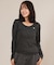 【限定】RIKKA FEMME(リッカファム)ロンT 長袖Tシャツ ギャザー RF25FW02/レディース ムラサキスポーツ限定