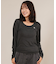 【限定】RIKKA FEMME(リッカファム)ロンT 長袖Tシャツ ギャザー RF25FW02/レディース ムラサキスポーツ限定