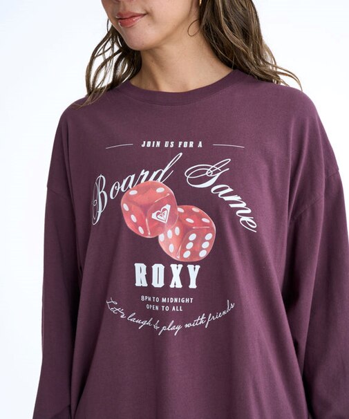 ROXY(ロキシー)長袖Tシャツ ロンT BOARD GAME NIGHT ウィメンズ RLT254604T/レディース ムラサキスポーツ