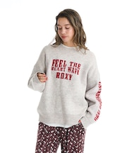 ROXY(ロキシー)長袖セーター FEEL THE HEART WAVE ウィメンズ スウェットライクジャカードセーター RSR254603T/レディース ムラサキスポーツ