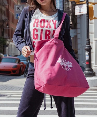 ROXY×MANA(ロキシー×マナ)トートバッグ ロゴ 大容量 ROXY CRUISERS RBG254621T/レディース ムラサキスポーツ