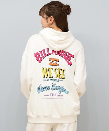 BILLABONG(ビラボン)バックプリントパーカー セットアップ対応 BF014-022 BF014022/レディース ムラサキスポーツ