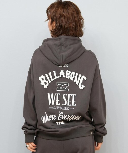 BILLABONG(ビラボン)バックプリントパーカー セットアップ対応 BF014-022 BF014022/レディース ムラサキスポーツ