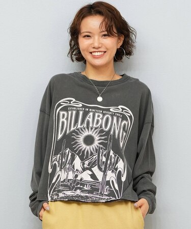 BILLABONG(ビラボン)長袖 Tシャツ ロンT ショート丈 BF014-054 BF014054/レディース ムラサキスポーツ