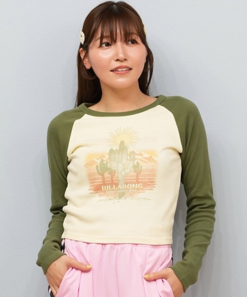BILLABONG(ビラボン)長袖 Tシャツ ロンT ショート丈 BF014-056 BF014056/レディース ムラサキスポーツ