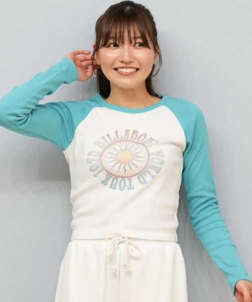 BILLABONG(ビラボン)長袖 Tシャツ ロンT ショート丈 BF014-056 BF014056/レディース ムラサキスポーツ