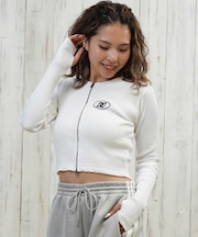 DC(ディーシー)長袖 ジップアップ ロンT TELECO ZIP CARDIGAN LCD254310/レディース ムラサキスポーツ