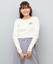 DC(ディーシー)長袖 クロップド丈 ロンT TELECO SHORT LS LLT254311/レディース ムラサキスポーツ