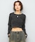 DC(ディーシー)長袖 クロップド丈 ロンT TELECO SHORT LS LLT254311/レディース ムラサキスポーツ