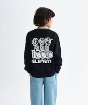 ELEMENT キッズ 長袖 Tシャツ バックプリント ロンT BF026-060 ジュニア 子供 エレメント /男の子 女の子 ムラサキスポーツ