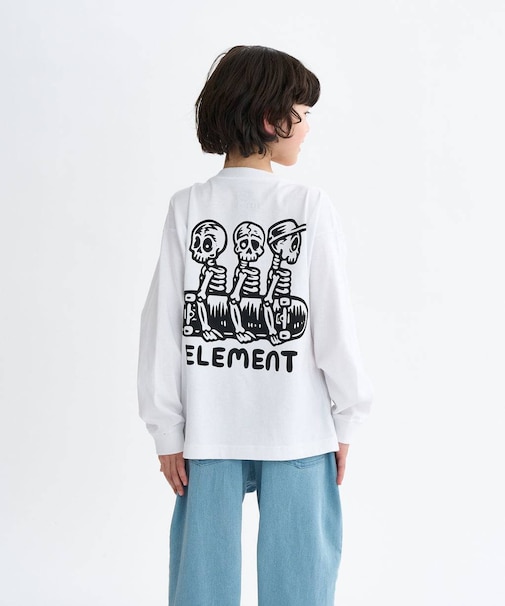 ELEMENT キッズ 長袖 Tシャツ バックプリント ロンT BF026-060 ジュニア 子供 エレメント /男の子 女の子 ムラサキスポーツ