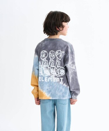ELEMENT(エレメント)キッズ 長袖 Tシャツ バックプリント ロンT BF026-060/ムラサキスポーツ