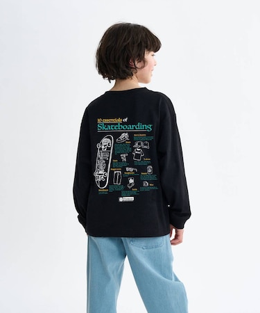 ELEMENT(エレメント)キッズ 長袖 Tシャツ バックプリント ロンT BF026-064/ムラサキスポーツ