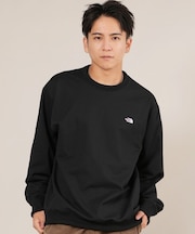 THE NORTH FACE(ザ・ノースフェイス)スモールロゴヘザースウェットクルー NT62532 裏毛 スウェット トレーナー 長袖/ユニセックス メンズ ムラサキスポーツ