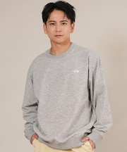 THE NORTH FACE(ザ・ノースフェイス)スモールロゴヘザースウェットクルー NT62532 裏毛 スウェット トレーナー 長袖/ユニセックス メンズ ムラサキスポーツ