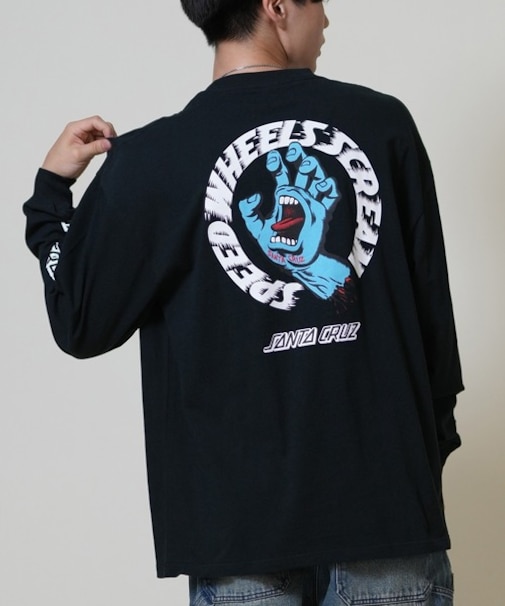 【限定】SANTACRUZ/長袖Tシャツ ロンT バックプリント 502254401 サンタクルーズ メンズ ムラサキスポーツ限定