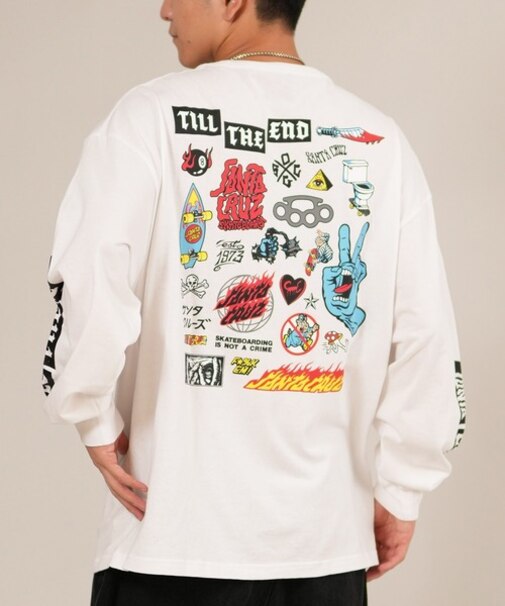 【限定】SANTACRUZ /長袖 Tシャツ ロンT バックプリント 502254404 サンタクルーズ メンズ ムラサキスポーツ限定