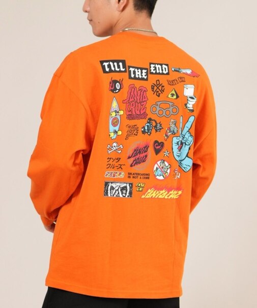 【限定】SANTACRUZ /長袖 Tシャツ ロンT バックプリント 502254404 サンタクルーズ メンズ ムラサキスポーツ限定