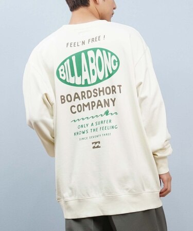 BILLABONG/長袖トレーナー スウェット クルーネック ロゴ バックプリント 裏毛 ウォッシュ加工 BF012-003 エレメント メンズ ムラサキスポーツ