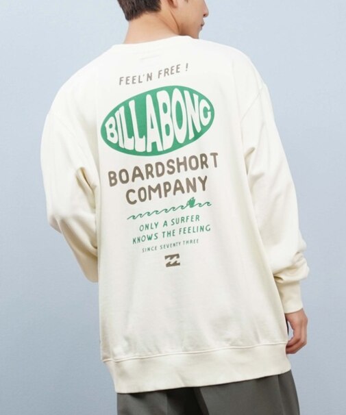 BILLABONG/長袖トレーナー スウェット クルーネック ロゴ バックプリント 裏毛 ウォッシュ加工 BF012-003 エレメント メンズ ムラサキスポーツ