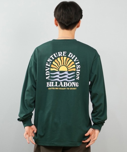 BILLABONG/長袖 Tシャツ ロンT バックプリント 吸水速乾 UVカット SUNRISE COAST BF012-053 ビラボン メンズ ムラサキスポーツ
