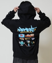 ELEMENT /フルジップパーカー 撥水 防風 BF022-026 長袖  裏起毛 メンズ ムラサキスポーツ