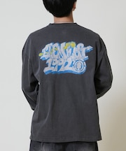 ELEMENT /長袖Tシャツ ロンT バックプリント 古着風 BF022-055 クルーネック メンズ ムラサキスポーツ