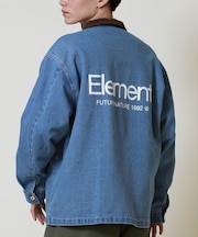 ELEMENT /デニムコーチジャケット バックプリント BF022-758 ボタン メンズ ムラサキスポーツ