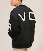 RVCA /長袖 トレーナー スウェット メンズ バックプリント FADE BACK SIDE ARCH BF042-001 ルーカ メンズ ムラサキスポーツ