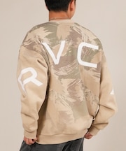 RVCA /長袖 トレーナー スウェット メンズ バックプリント FADE BACK SIDE ARCH BF042-001 ルーカ メンズ ムラサキスポーツ
