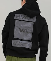 RVCA /長袖 プルオーバー パーカー メンズ バックプリント 裏起毛 THREE BOX RVCA HD BF042-011 ルーカ メンズ ムラサキスポーツ