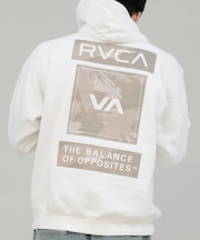 RVCA /長袖 プルオーバー パーカー メンズ バックプリント 裏起毛 THREE BOX RVCA HD BF042-011 ルーカ メンズ ムラサキスポーツ