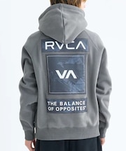 RVCA /長袖 プルオーバー パーカー メンズ バックプリント 裏起毛 THREE BOX RVCA HD BF042-011 ルーカ メンズ ムラサキスポーツ