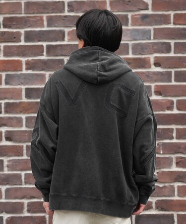 RVCA /ジップアップ パーカー メンズ ロゴ ARCH BACK SIDE ZIP HD BF042-019 ルーカ メンズ ムラサキスポーツ