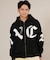 RVCA / ジップアップ パーカー メンズ 裏起毛 ロゴ WORLD WIDE ZIP HD BF042-020 ルーカ メンズ ムラサキスポーツ