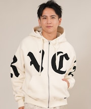 RVCA / ジップアップ パーカー メンズ 裏起毛 ロゴ WORLD WIDE ZIP HD BF042-020 ルーカ メンズ ムラサキスポーツ