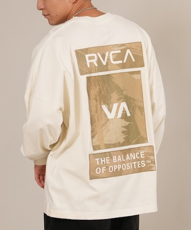 RVCA /長袖 Tシャツ ロンT バックプリント 3BOX LT ロンT BF042-052 ルーカ メンズ ムラサキスポーツ