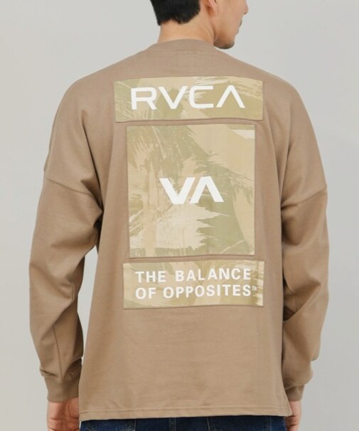 RVCA /長袖 Tシャツ ロンT バックプリント 3BOX LT ロンT BF042-052 ルーカ メンズ ムラサキスポーツ