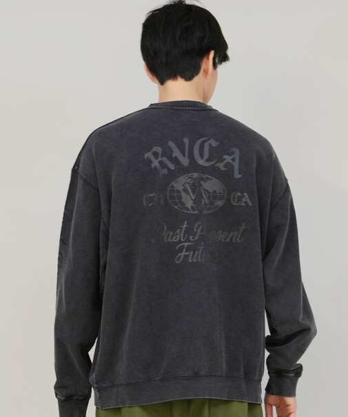RVCA /長袖 トレーナー スウェット メンズ VA WORLD WIDE CR BF042-054 ルーカ メンズ ムラサキスポーツ