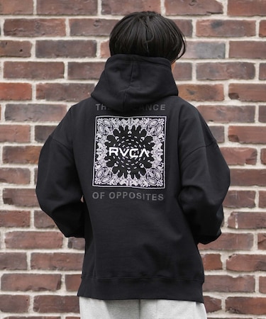 RVCA /プルオーバー パーカー メンズ バックプリント BANDANA BALANCE HD BF042-P01 ルーカ メンズ ムラサキスポーツ