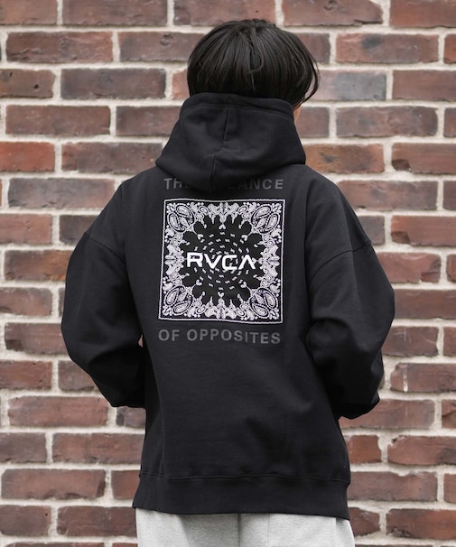 RVCA /プルオーバー パーカー メンズ バックプリント BANDANA BALANCE HD BF042-P01 ルーカ メンズ ムラサキスポーツ