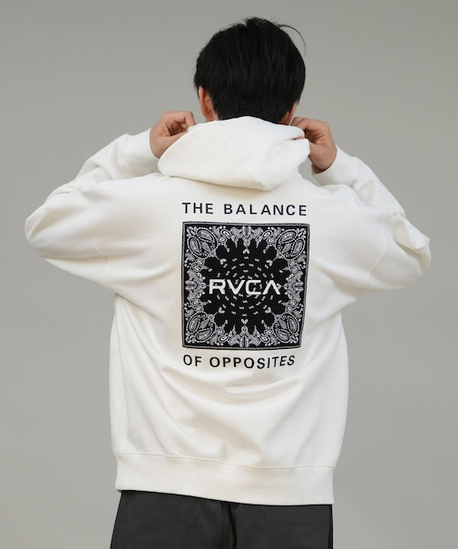 RVCA /プルオーバー パーカー メンズ バックプリント BANDANA BALANCE HD BF042-P01 ルーカ メンズ ムラサキスポーツ