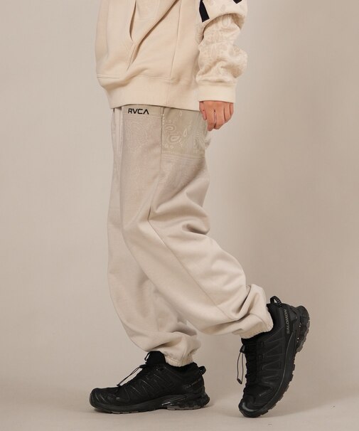 RVCA /スウェットパンツ ロングパンツ ウエストゴム ロゴ BACK SIDE ARCH RVCA PT BF042-P70 ルーカ メンズ ムラサキスポーツ