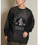【限定】DEARLAUREL/トレーナー クルーネック スウェット 裏毛 カレッジロゴ風 ヴィンテージ加工 Vintage Crew D25F-11 ディアローレル メンズ ムラサキスポーツ限定