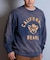 【限定】DEARLAUREL/トレーナー クルーネック スウェット 裏毛 カレッジロゴ風 ヴィンテージ加工 Vintage Crew D25F-11 ディアローレル メンズ ムラサキスポーツ限定