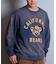 【限定】DEARLAUREL/トレーナー クルーネック スウェット 裏毛 カレッジロゴ風 ヴィンテージ加工 Vintage Crew D25F-11 ディアローレル メンズ ムラサキスポーツ限定